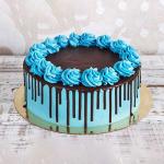 Choco Dripping Cake - Blue