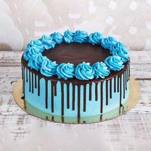 Choco Dripping Cake - Blue